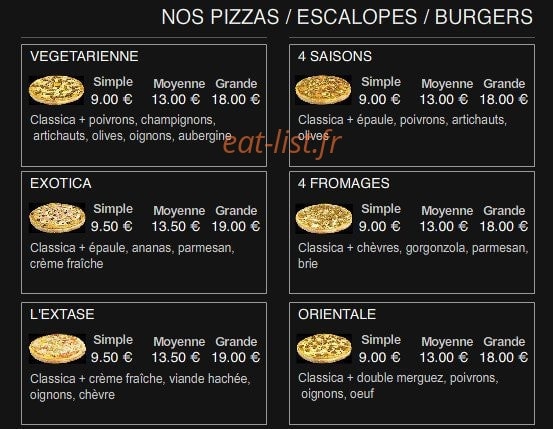 New Pizza — carte page 6
