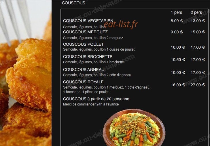 New Pizza — carte page 12