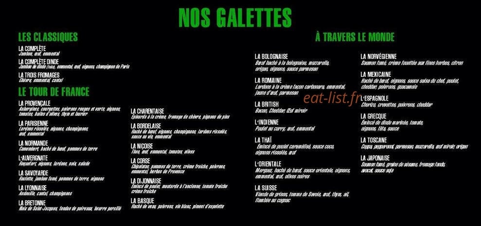 Sucré Salé — carte page 1