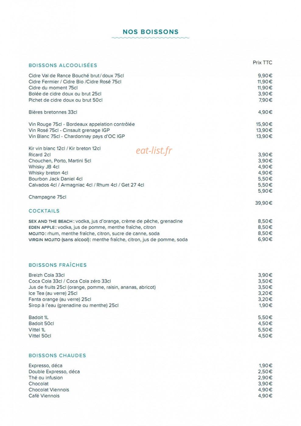 Eden Crêpe — carte page 4