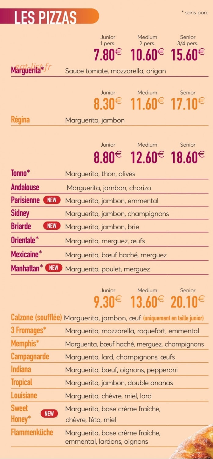 La Pizzetta — carte page 3