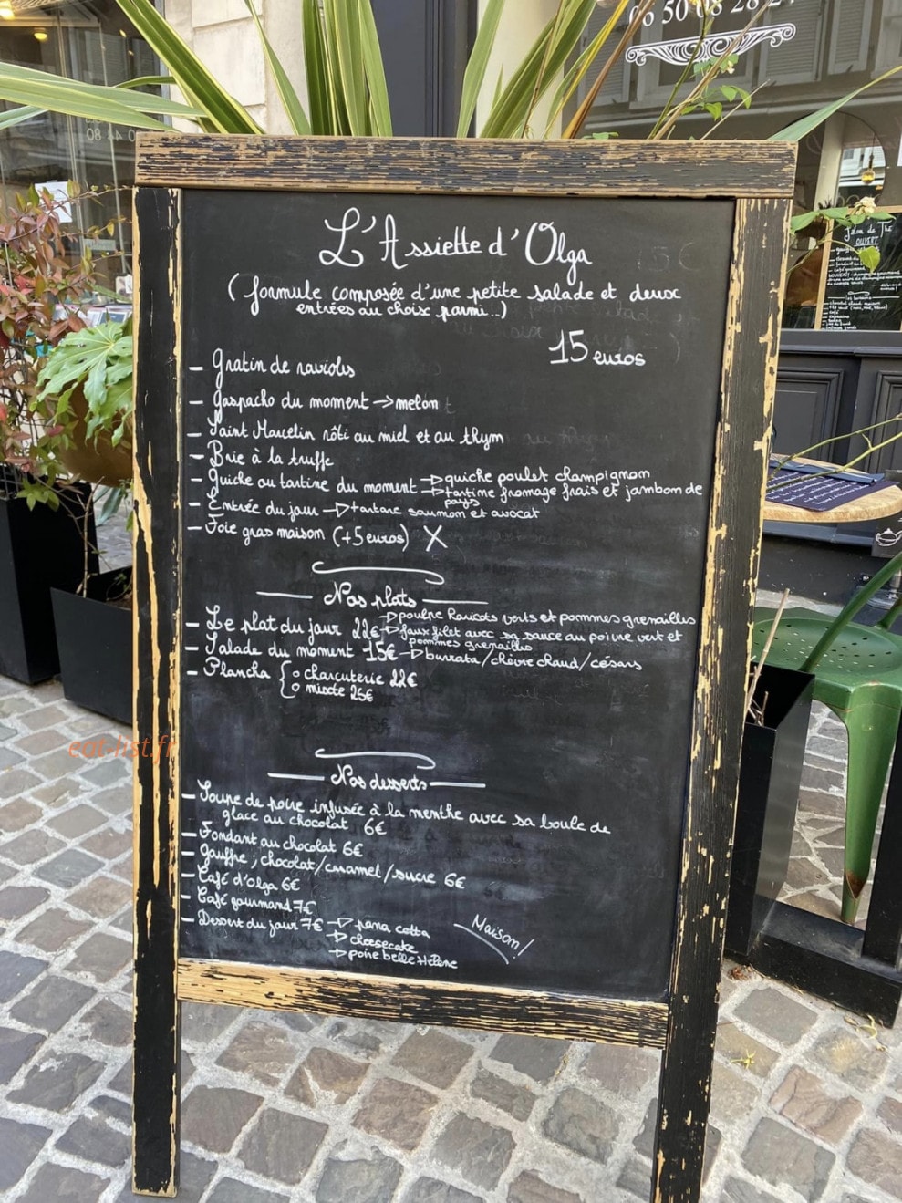 Les Petits Plats de Chloé — carte page 1