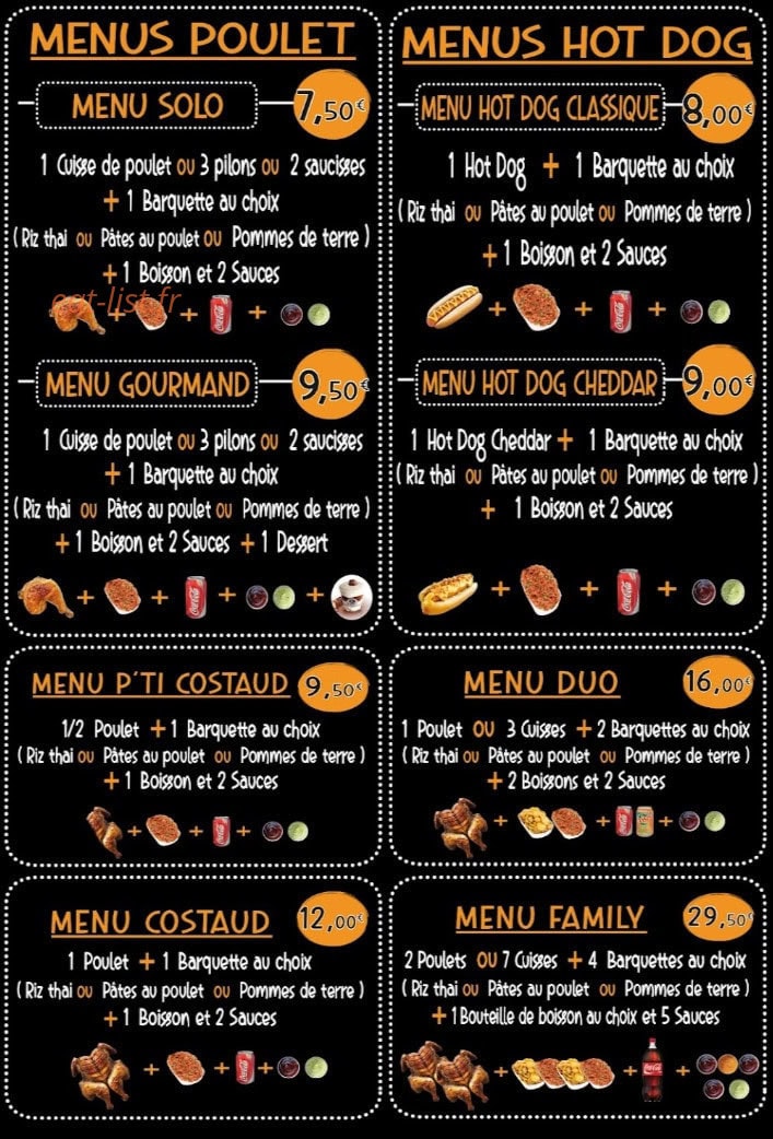 O' Point Poulet — carte page 2