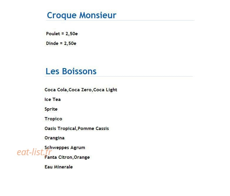 La Crepe Des Lions — carte page 5