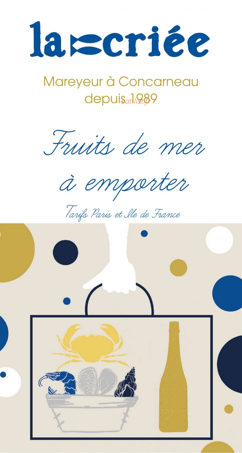 Carte et menu La Criée Bonneuil sur Marne