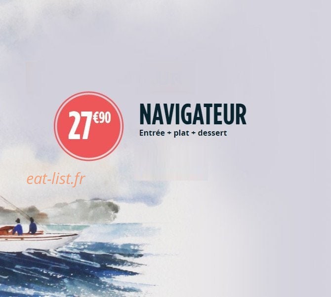 Carte et menu de La Criée à Bonneuil sur Marne — Le menu navigateur
