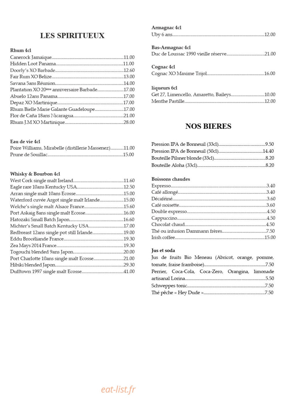 La Marmite — carte page 2