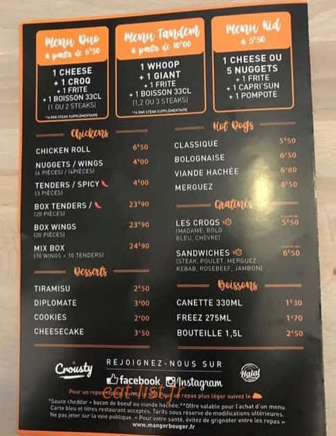 Le Crousty — carte page 3