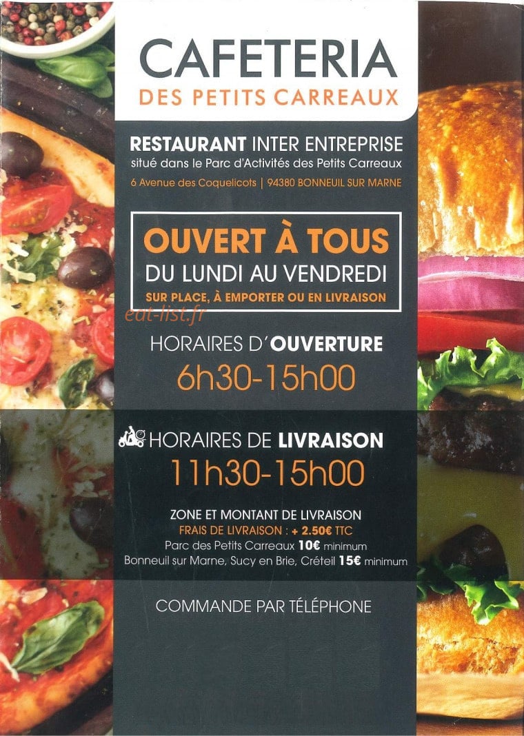 Les Petits Carreaux — carte page 1
