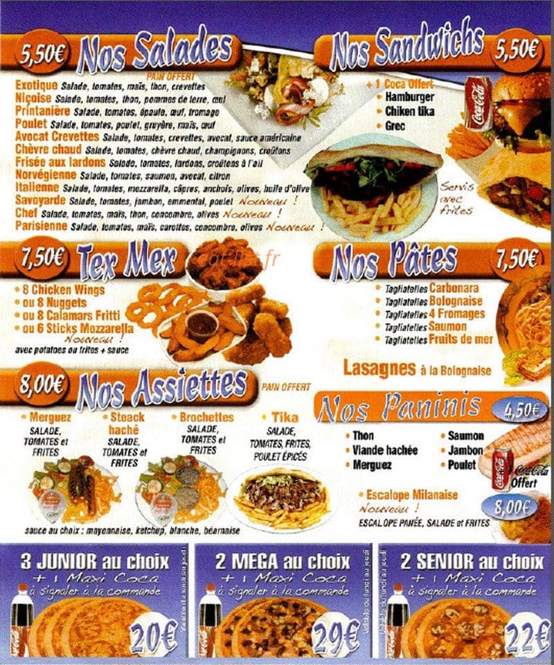 Pizza Rapido 94 — carte page 3