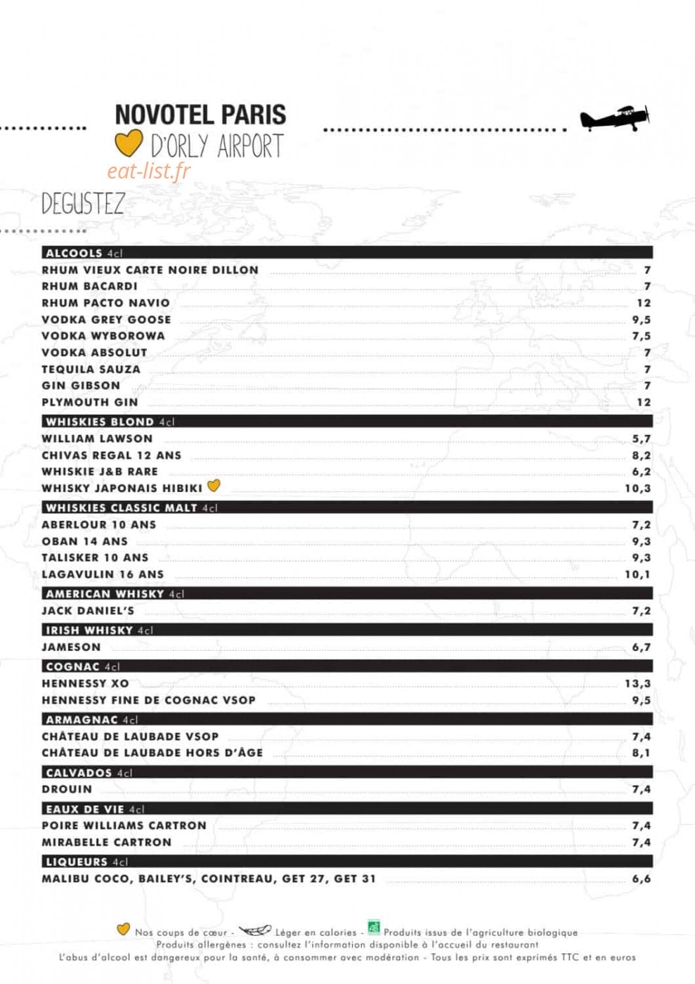 Gourmet Bar — carte page 7