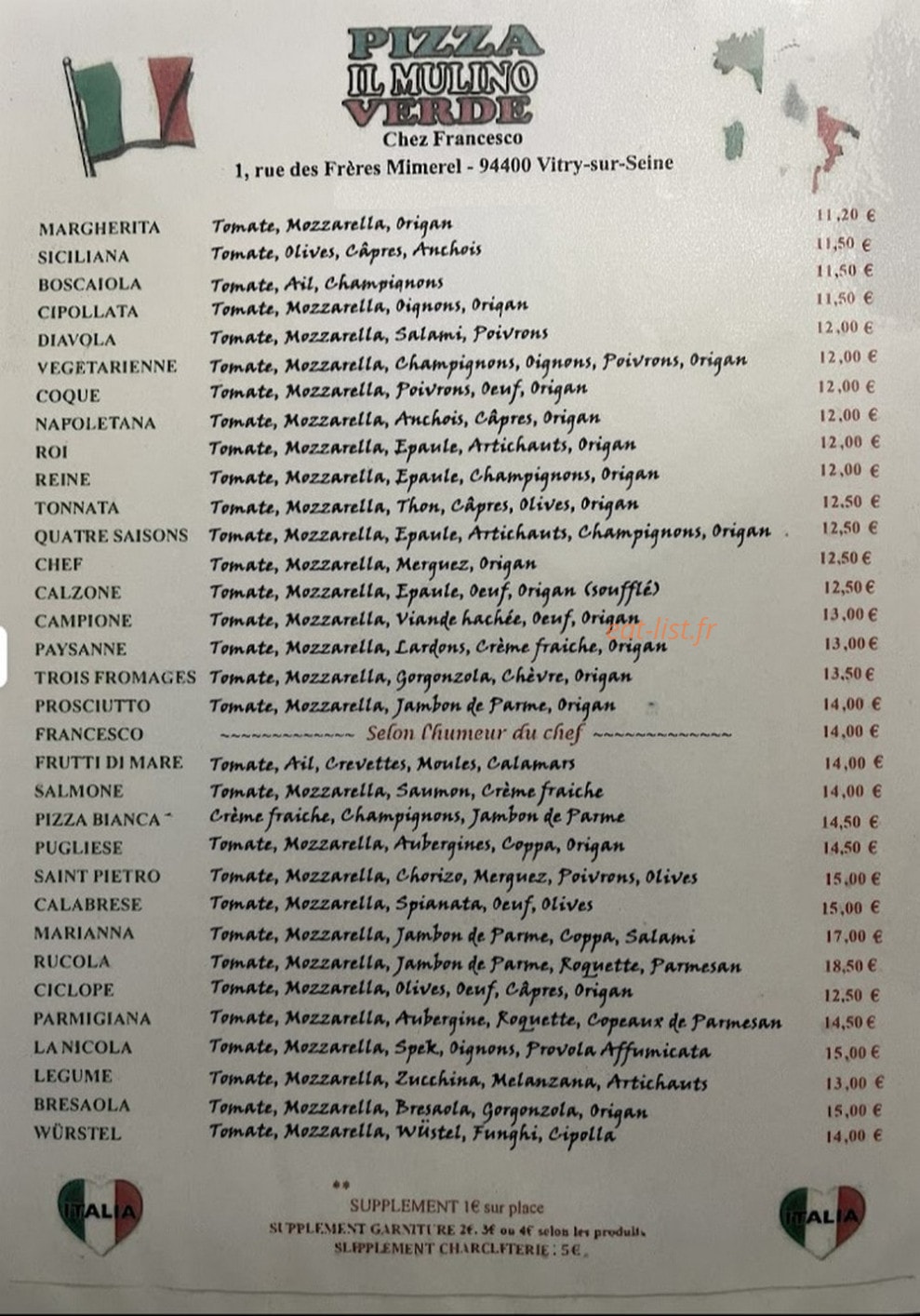 Il Mulino Verde — carte page 1