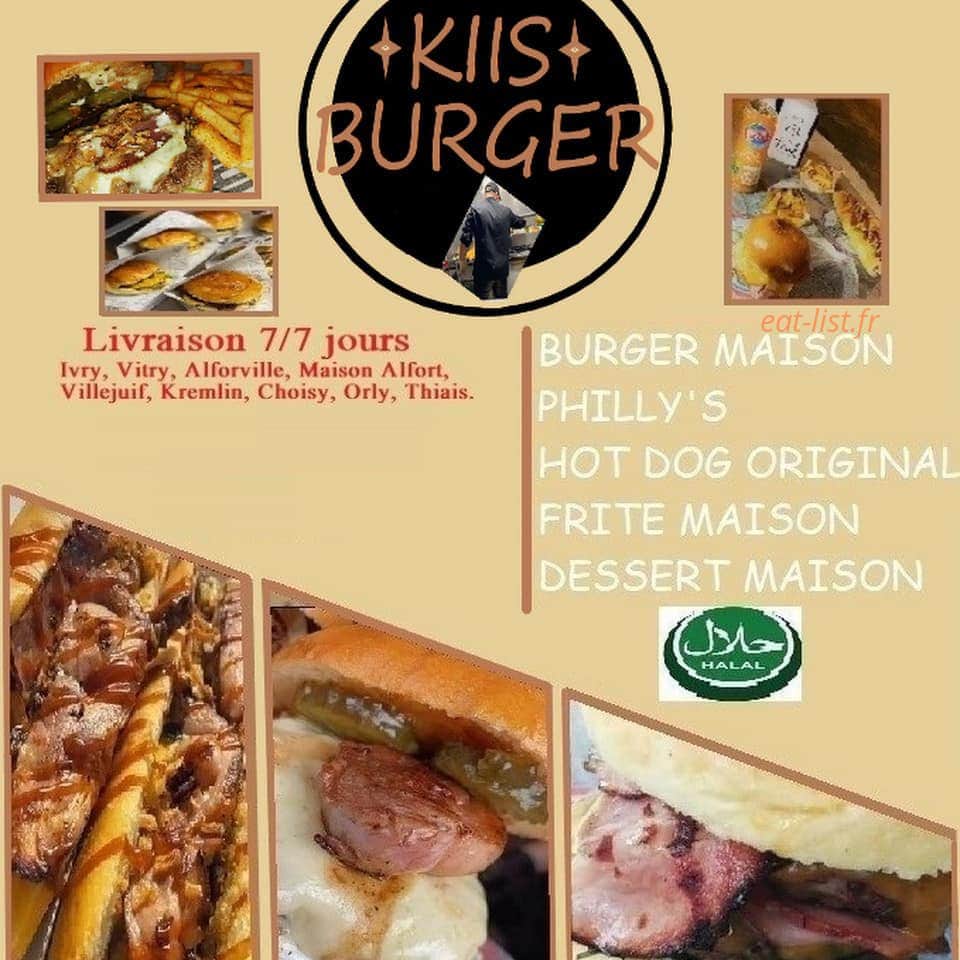 Kiis Burger — carte page 1