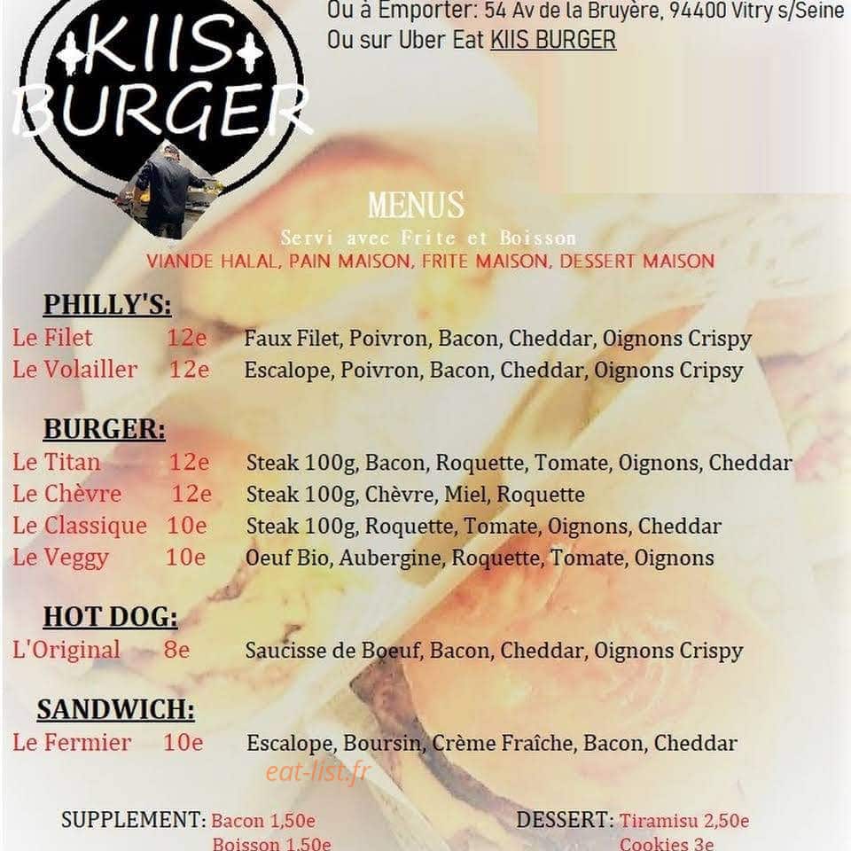 Kiis Burger — carte page 2