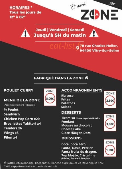 La Zone — carte page 1