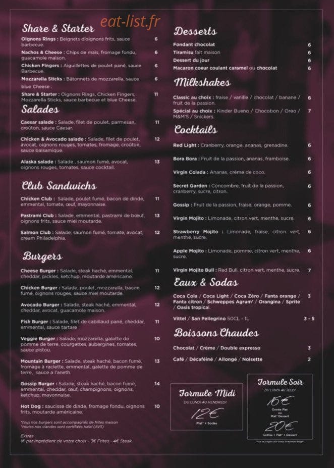 Le gossip — carte page 1