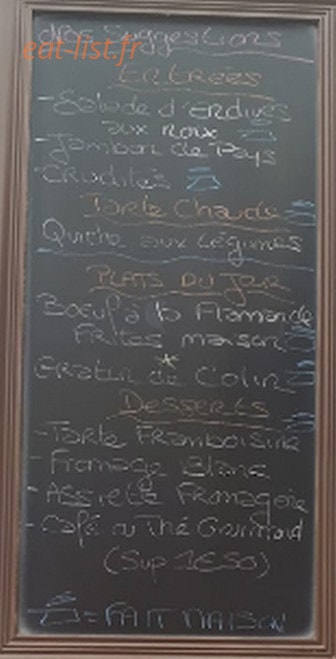 Le P'tit Bistrot — carte page 1