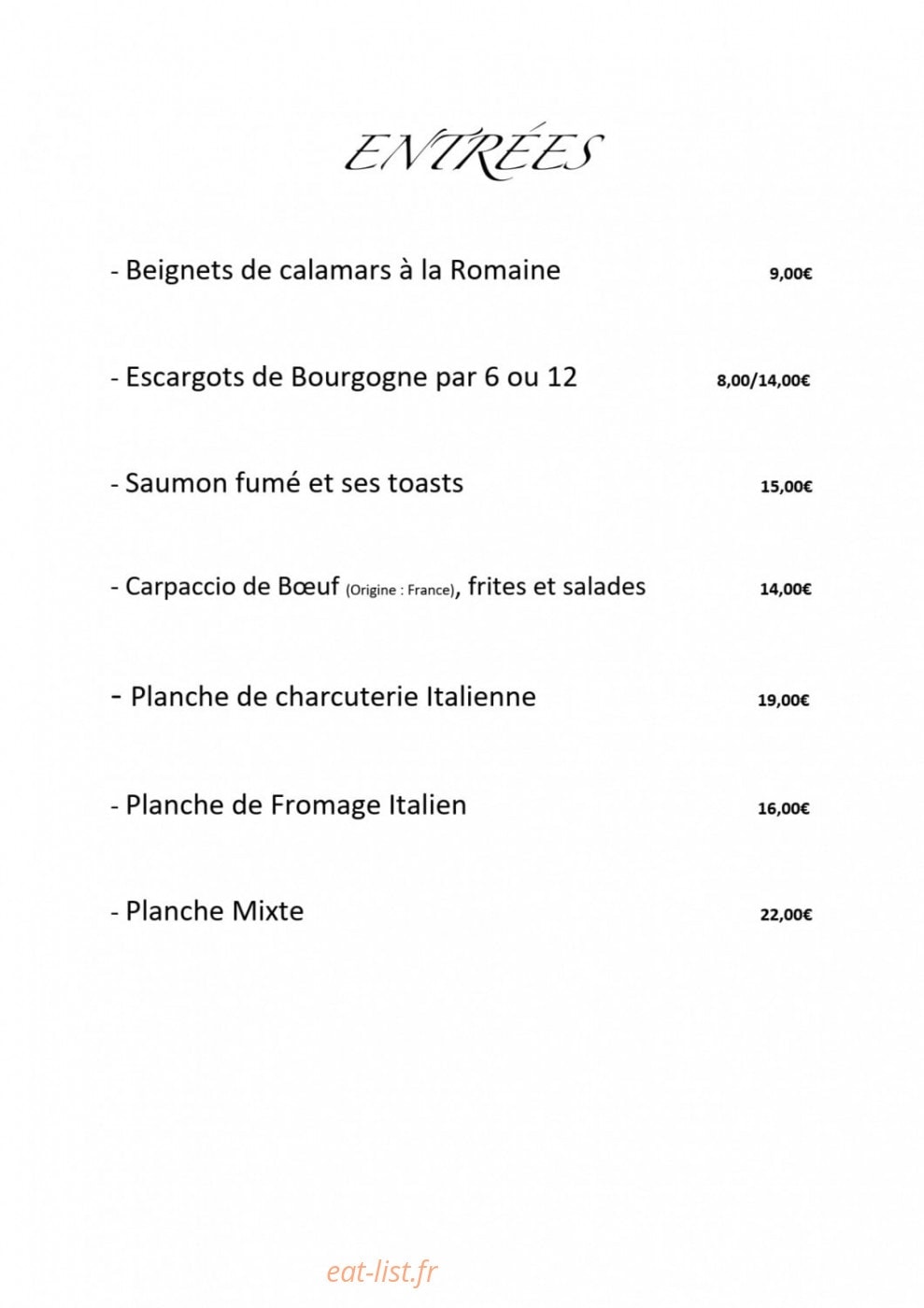 Le Saint Claire — carte page 1