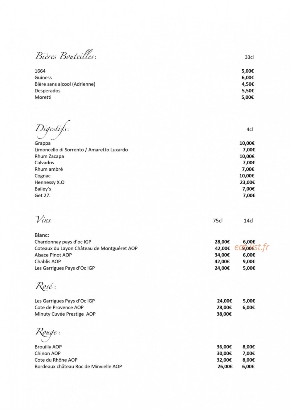 Le Saint Claire — carte page 8