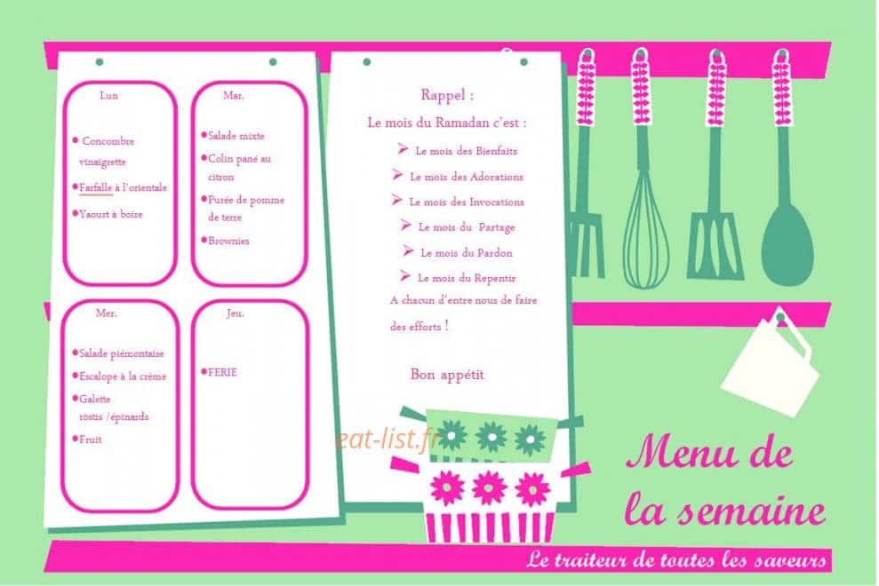 Le traiteur de toutes les saveurs — carte page 1