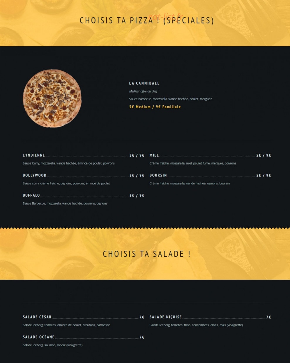 O’Cinco — carte page 3
