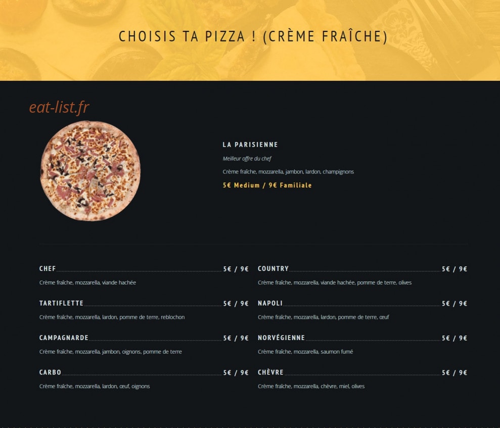 O’Cinco — carte page 2