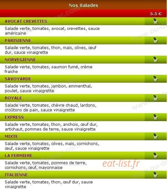 Pizza Express — carte page 4