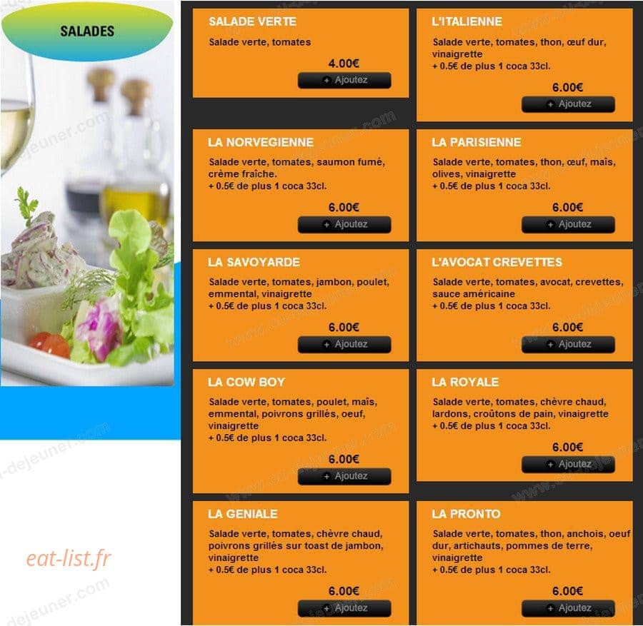Pizza Pronto — carte page 11