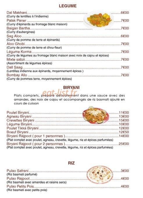 Rajpoot — carte page 8