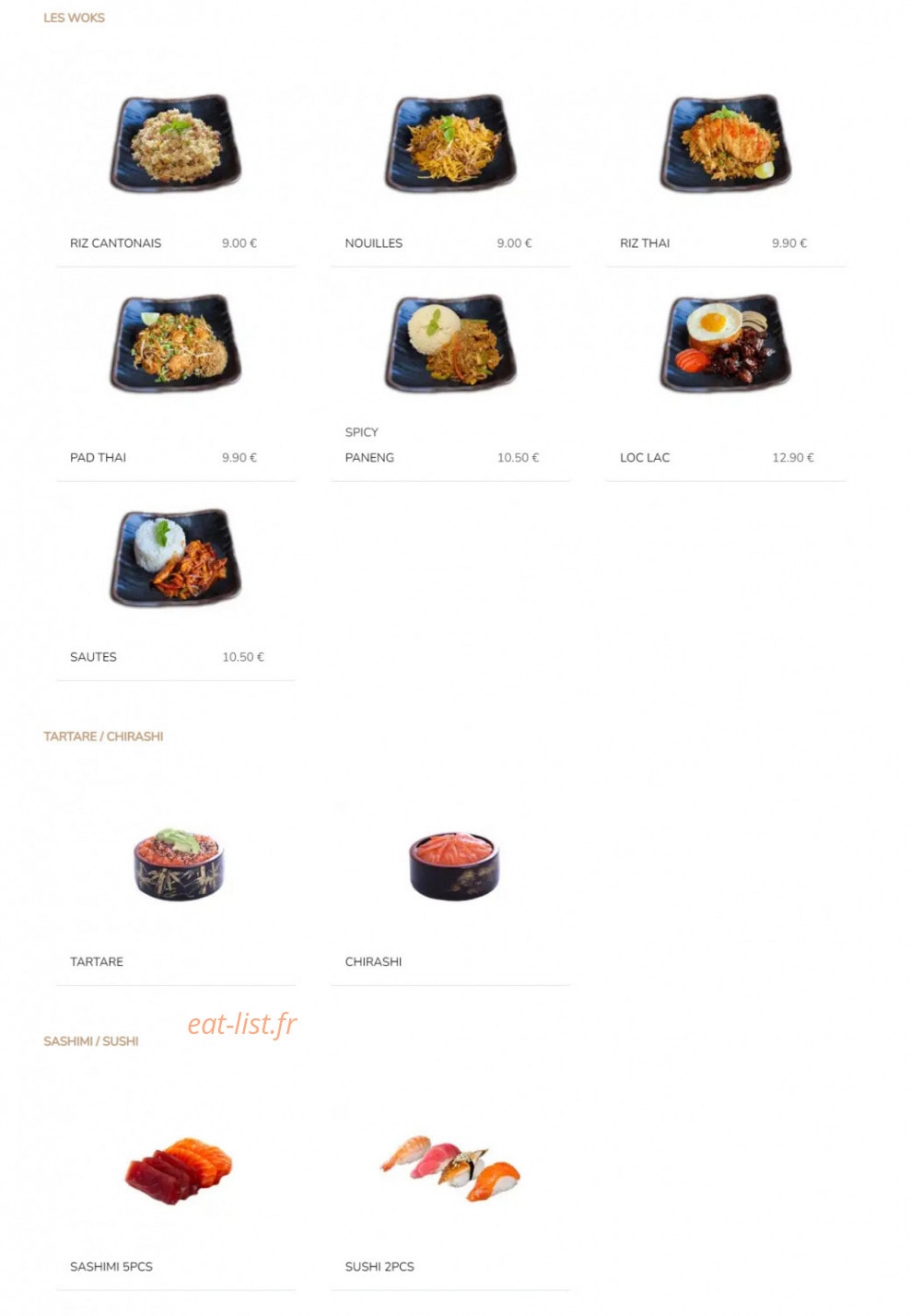 Seven Sushi — carte page 3