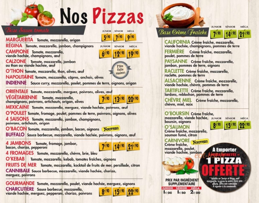 So Pizza — carte page 3