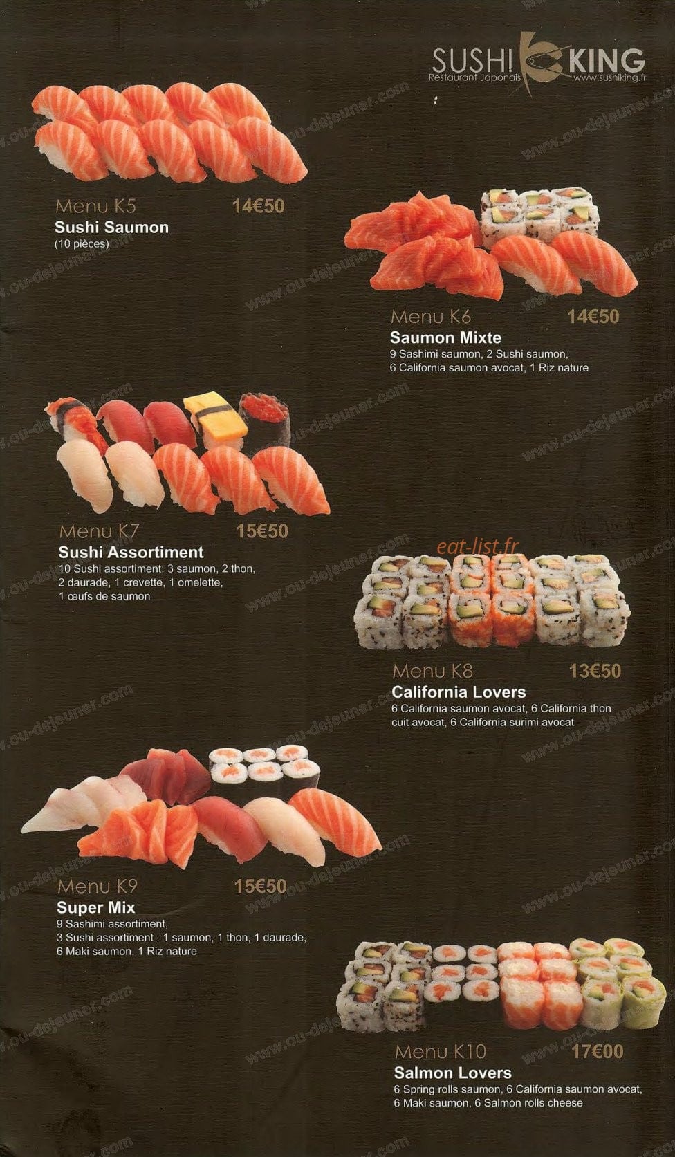 Sushi King — carte page 7