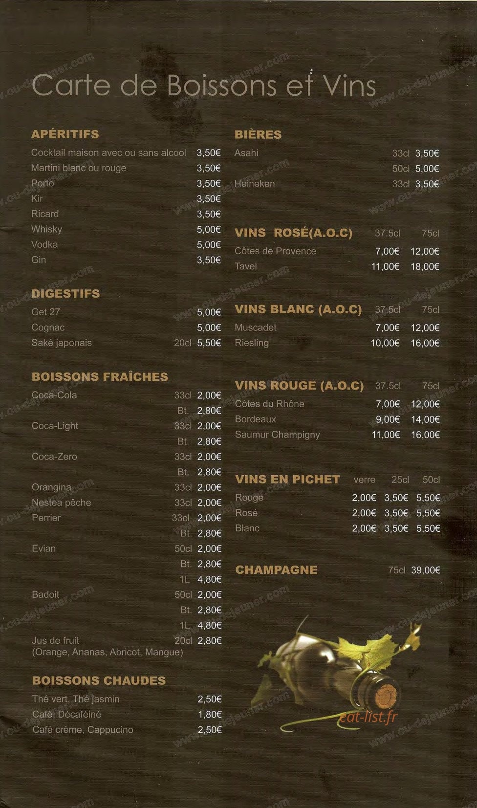 Sushi King — carte page 3