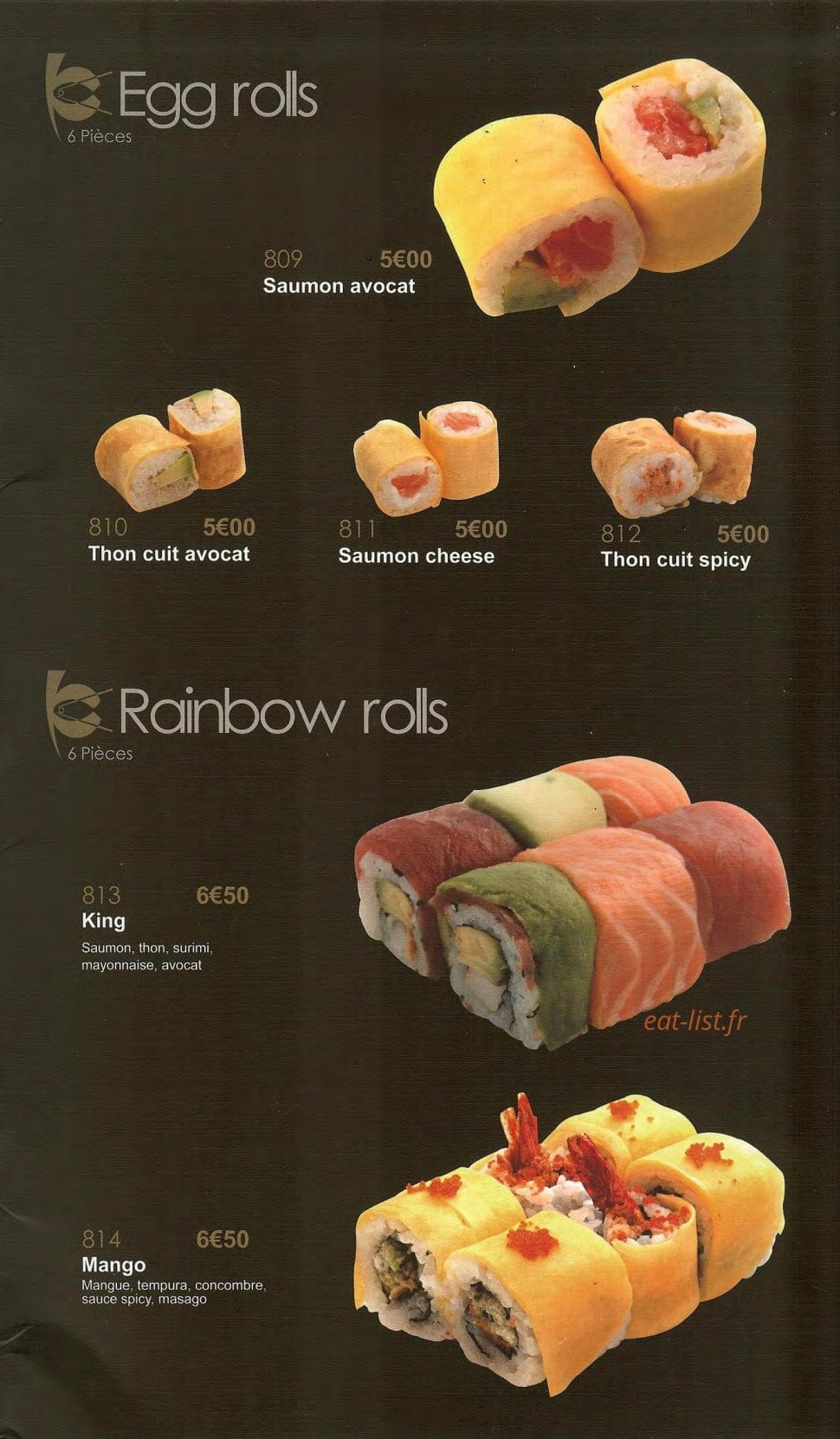 Sushi King — carte page 21