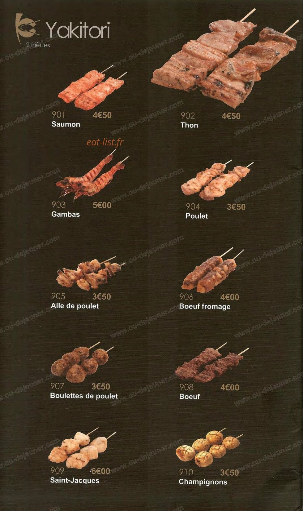 Sushi King — carte page 22