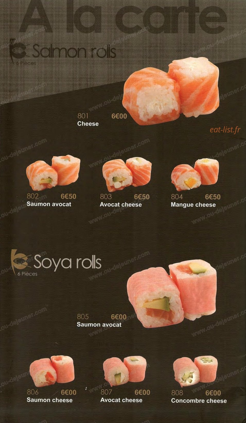 Sushi King — carte page 20