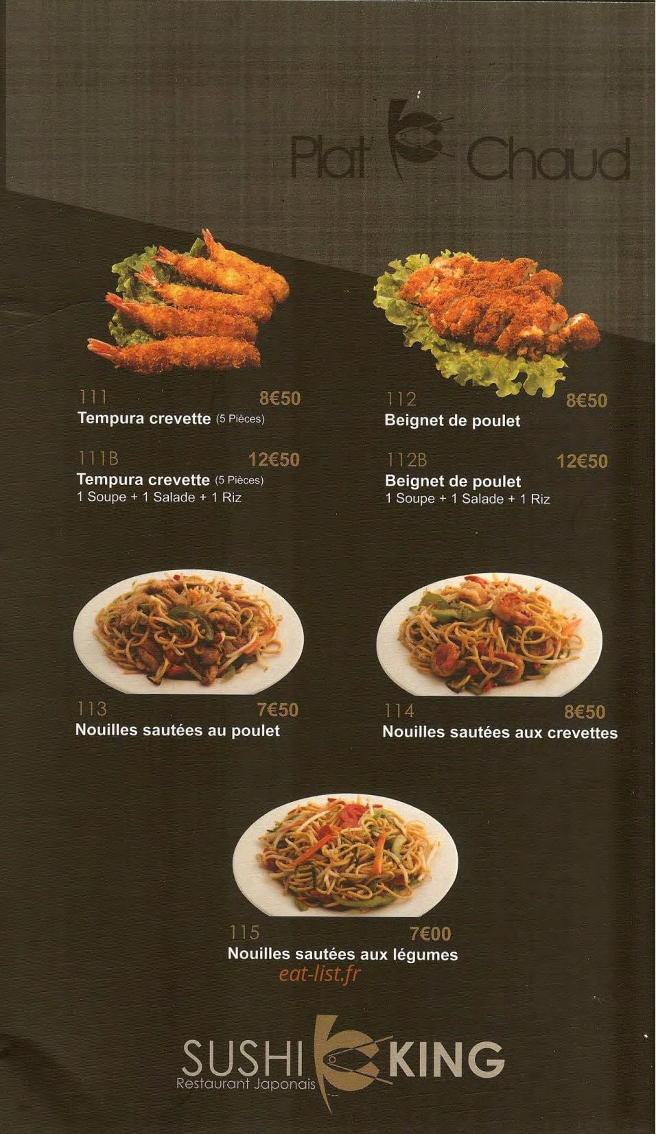 Sushi King — carte page 13