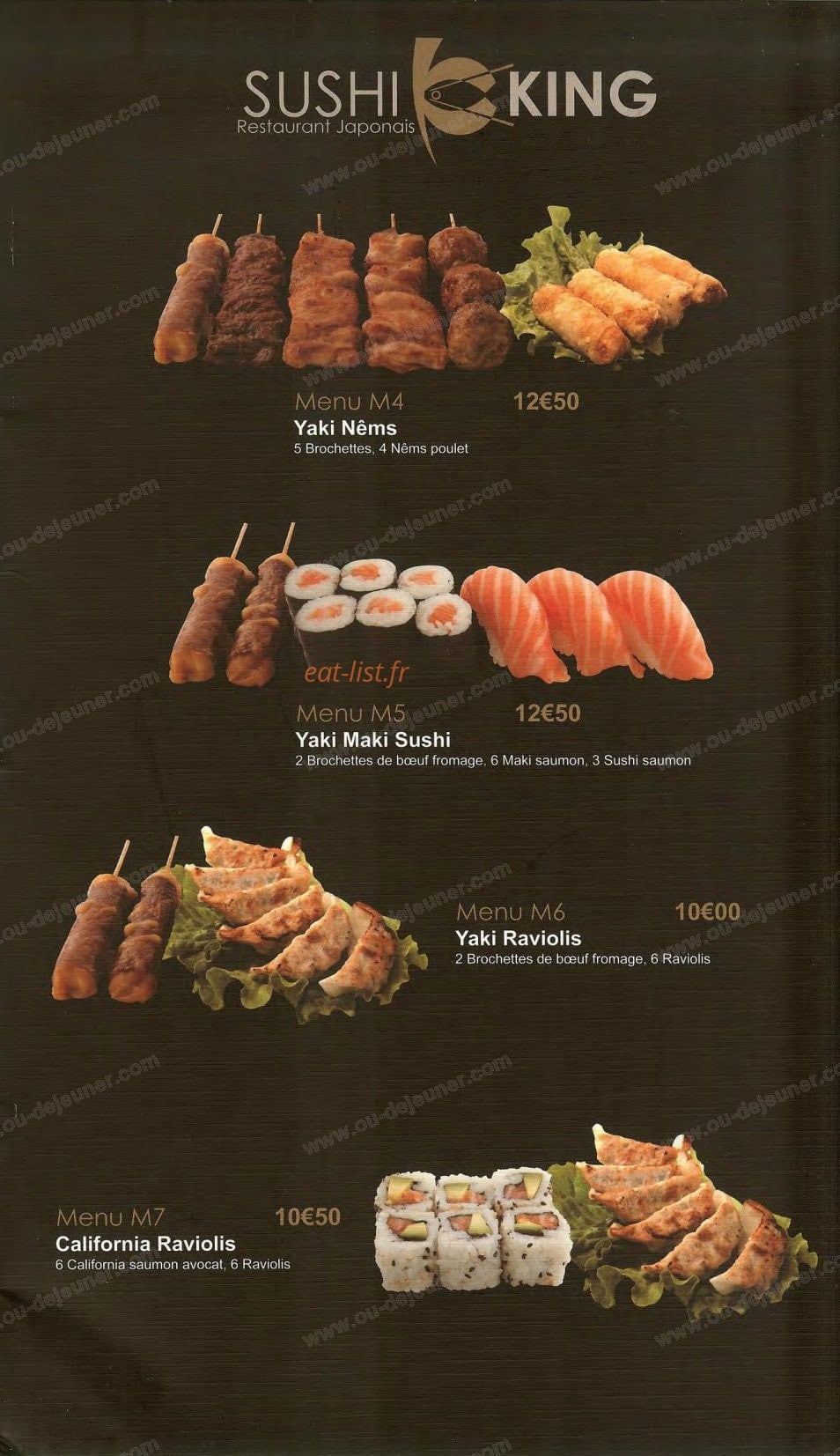 Sushi King — carte page 9