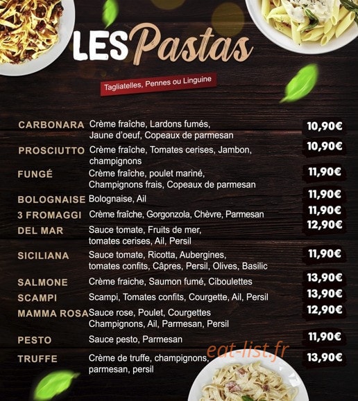 Carte et menu de T9 Foodies & Grill à Vitry sur Seine — Les pates