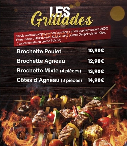 Carte et menu de T9 Foodies & Grill à Vitry sur Seine — Les grillades