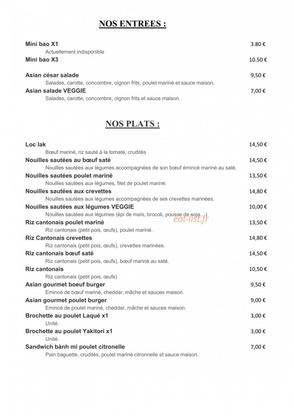 Tok Thaï — carte page 1