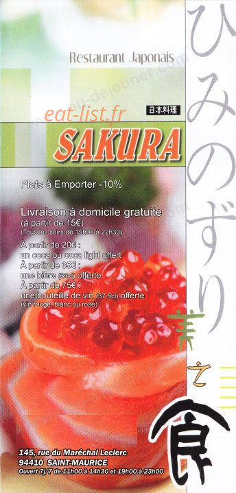 Sakura — carte page 1