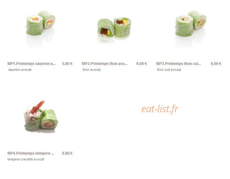 Sushi Seva — carte page 8
