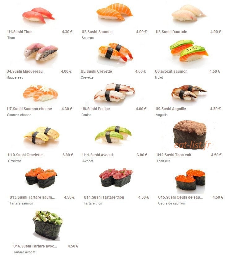 Sushi Seva — carte page 2