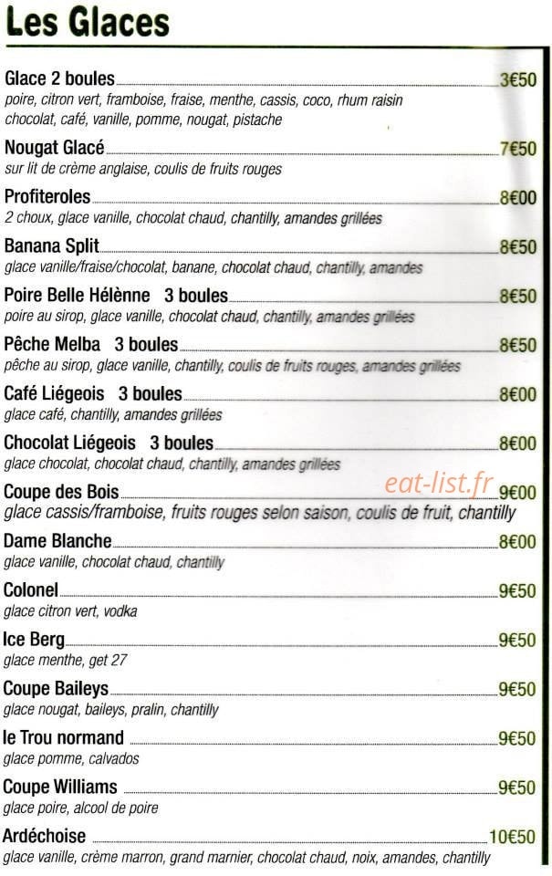 L'Atelier Gourmand — carte page 2