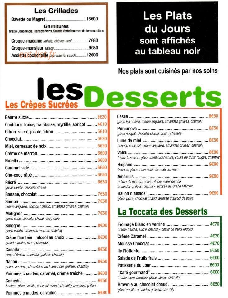 L'Atelier Gourmand — carte page 3