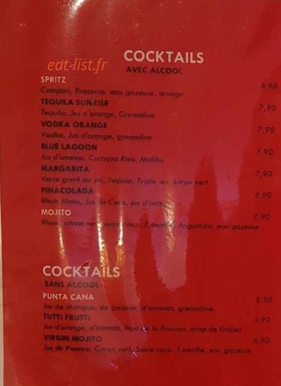 L'Osteria du Plessis — carte page 4