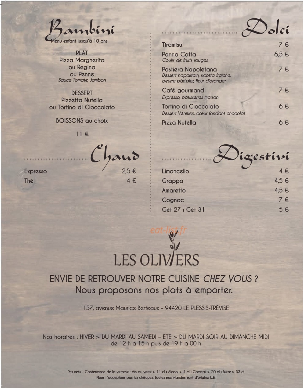Les Oliviers — carte page 1