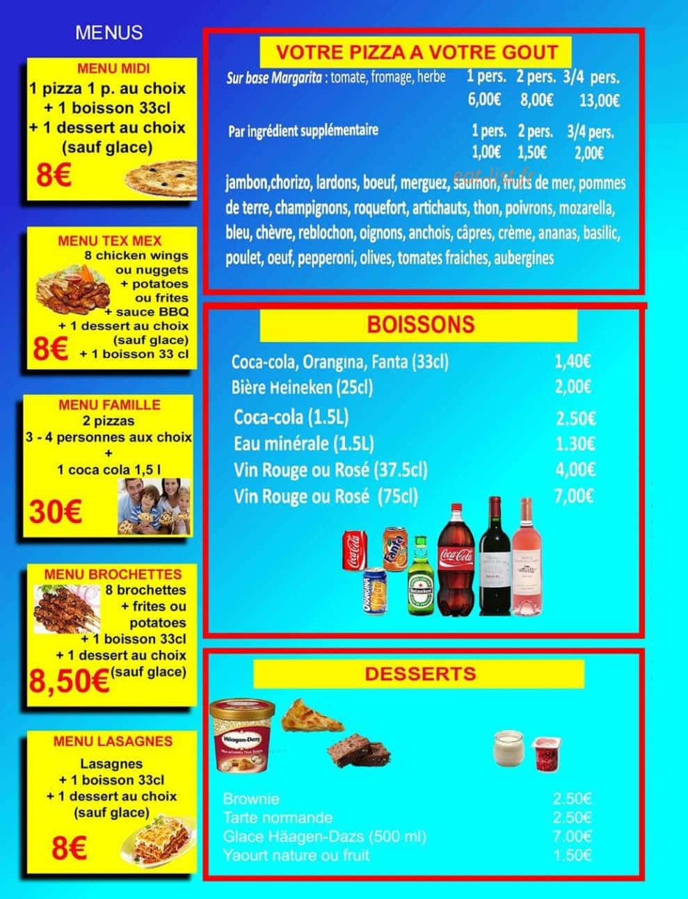 Pizza Jacky — carte page 4