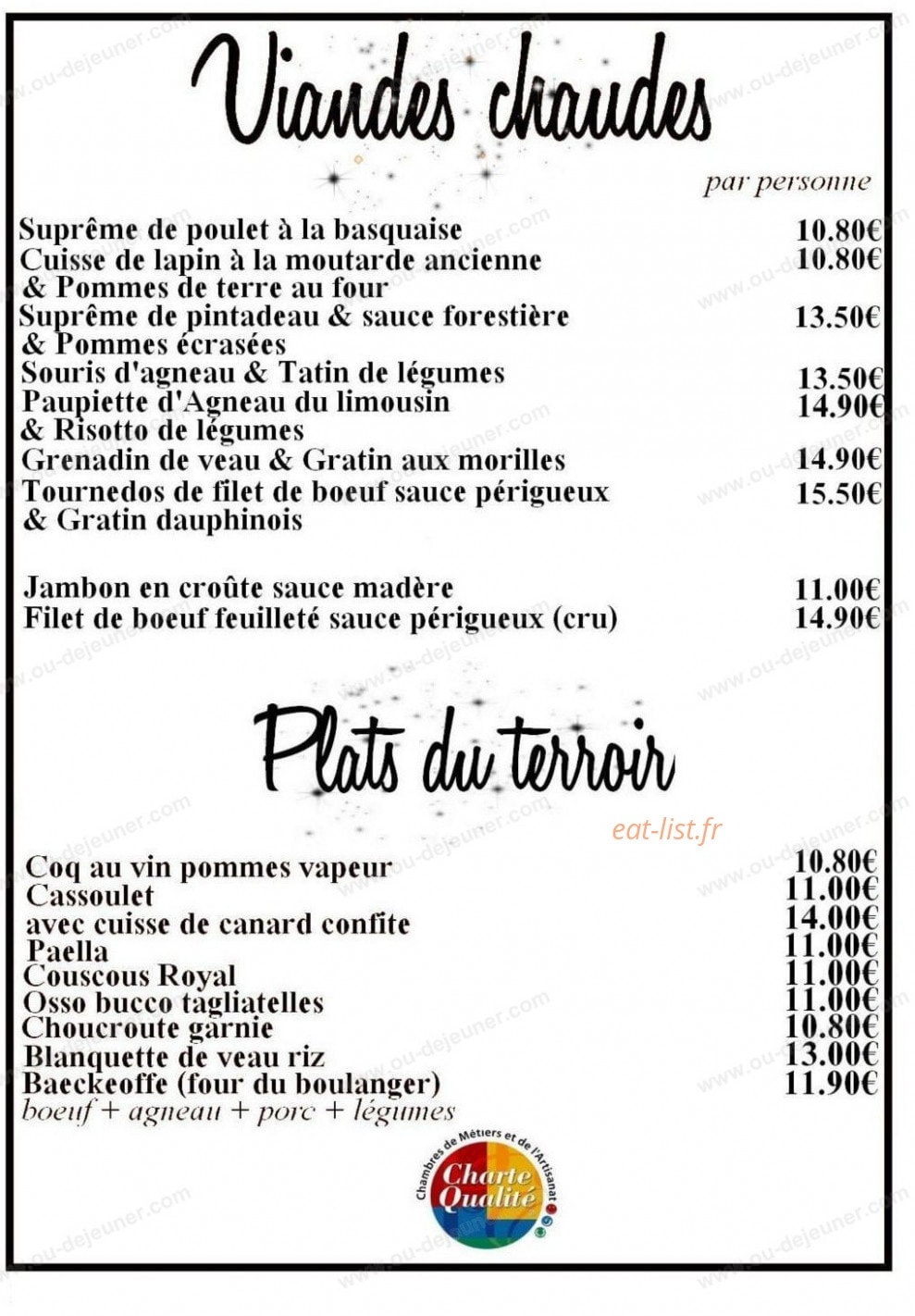 Plessis gourmand — carte page 10